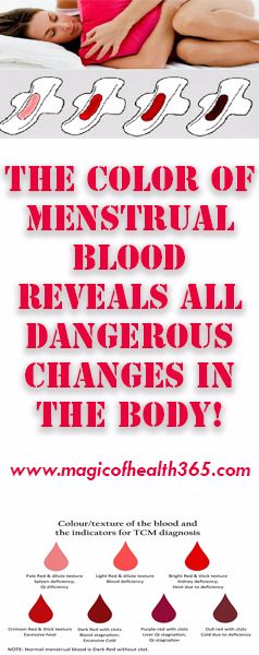 THE COLOR OF MENSTRUAL BLOOD REVEALS ALL DANGEROUS CHANGES IN THE BODY!