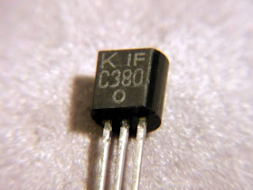 Macro image of a 2SC380 transistor