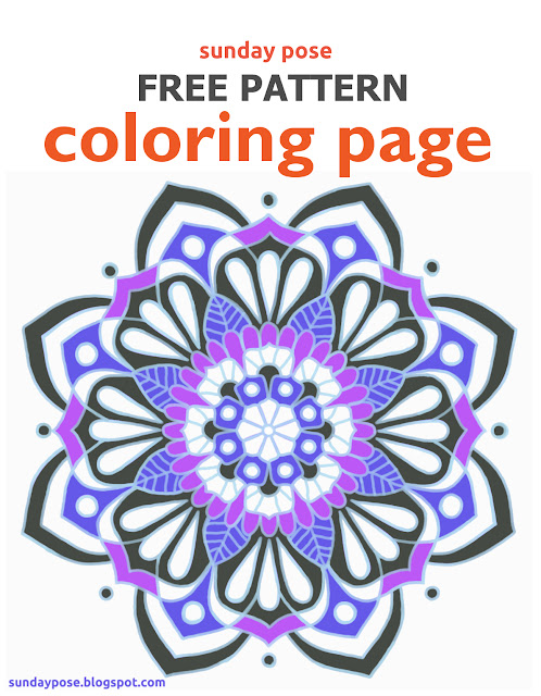 Mandala Pattern -Coloring Page by Sunday Pose