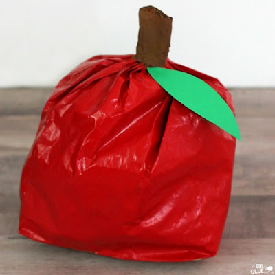 Paper Bag Apple Craft by A Little Glue Will Do