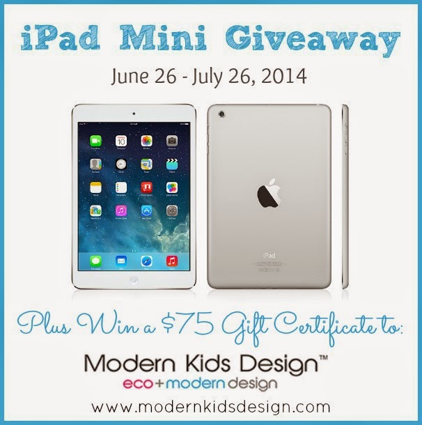 Modern Kids Design Gift Card + iPad Mini Giveaway Event