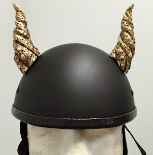 Motorcycle Helmet Bull Horns