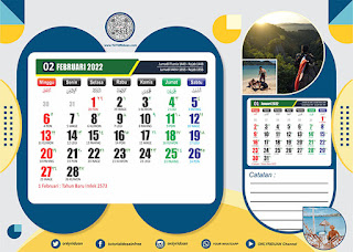 Desain Kalender Meja 2022 CDR