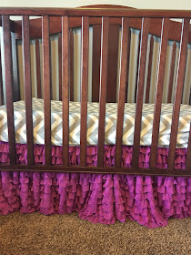 Purple Baby Girl Nursery Dust Ruffle by A Vision to Remember