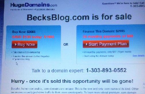 'BecksBlog.com: A strange website that has stolen my link to its site