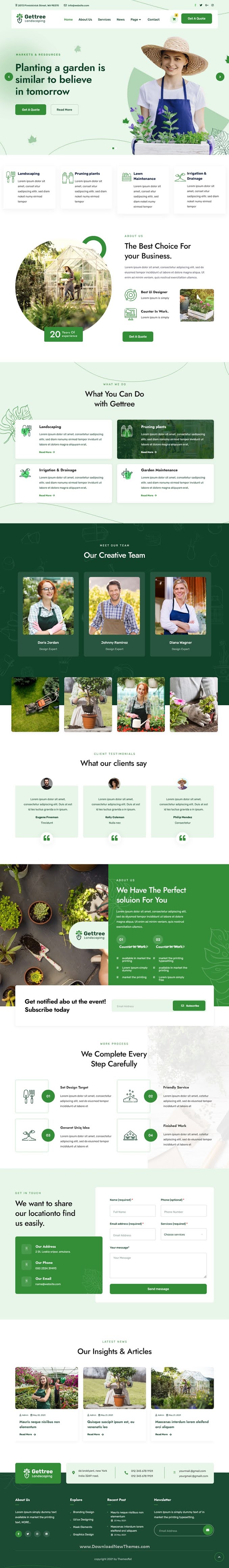 Garden & Landscaping Website Template Kit