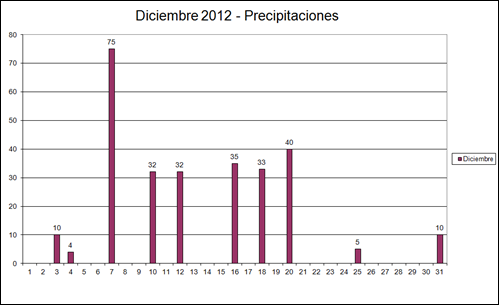 Precipitaciones (Diciembre 2012)