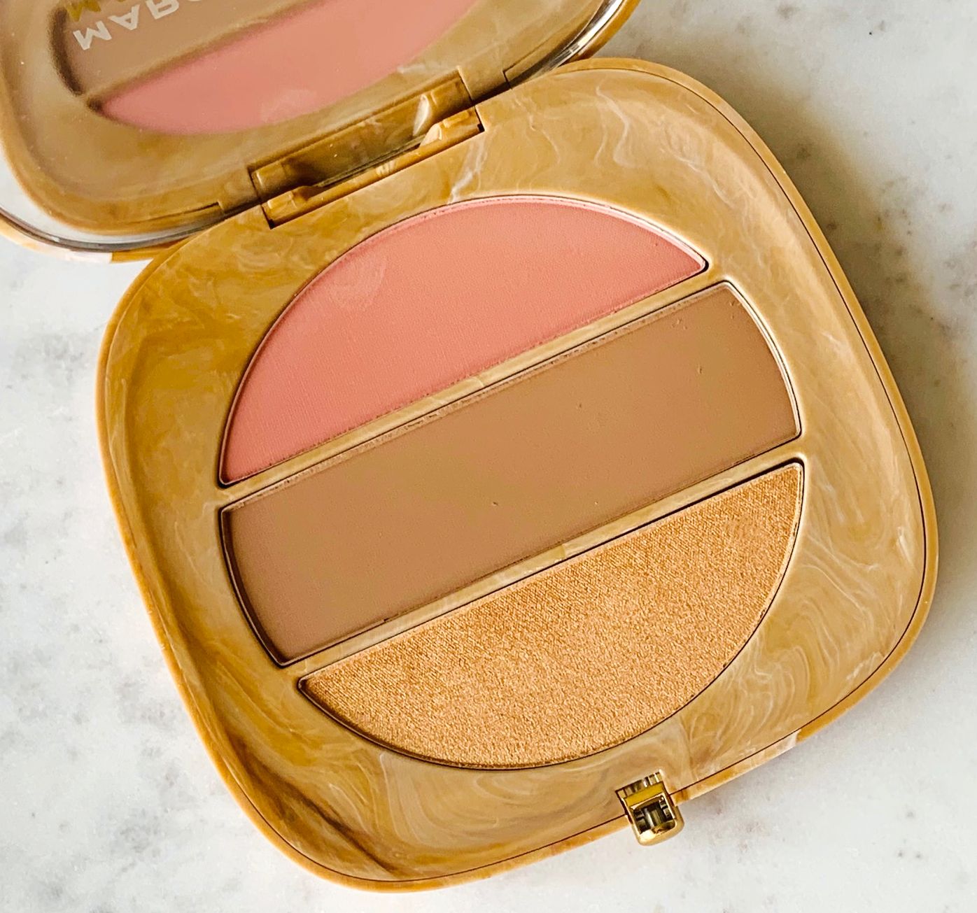 O!Mega X Three Powder Blush-Bronze-Highlight Palette Review