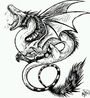 Tatoos y Tatuajes de Dragones en Blanco y Negro, parte 4