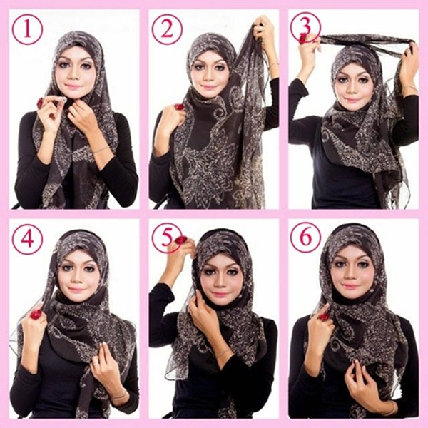 Tutorial jilbab segi empat terbaru