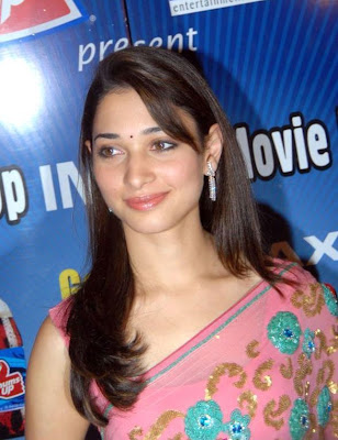 Actress Tamanna in Pink Saree Photos