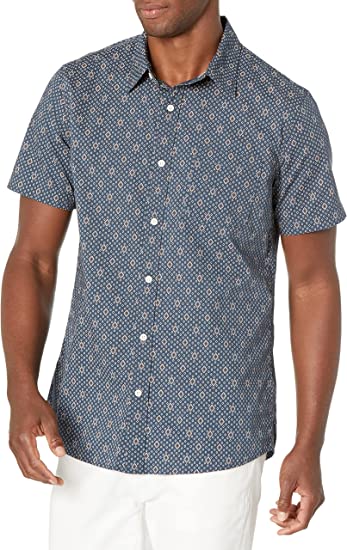 Goodthreads Men's Standard-Fit Short-Sleeve Stretch Poplin Shirt