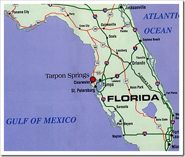 Tarpon Springs, a small community of about 20000, is located on the west 