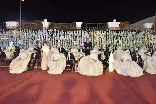 محافظ أسيوط يشهد حفل زفاف جماعي لعدد 30 عريس وعروسه