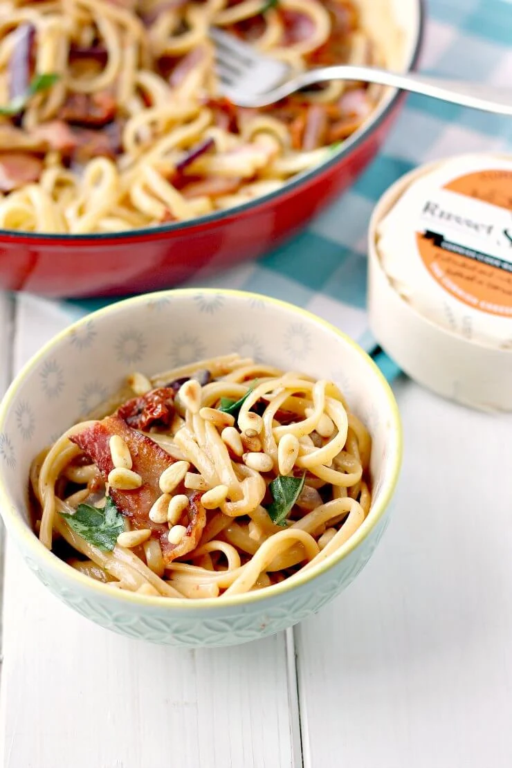 Russet Squire Linguine with Sun Dried Tomatoes and Pine Nuts