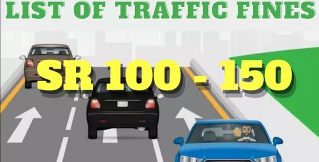 List of Saudi Traffic Violations from(100 SR – 150 SR) 