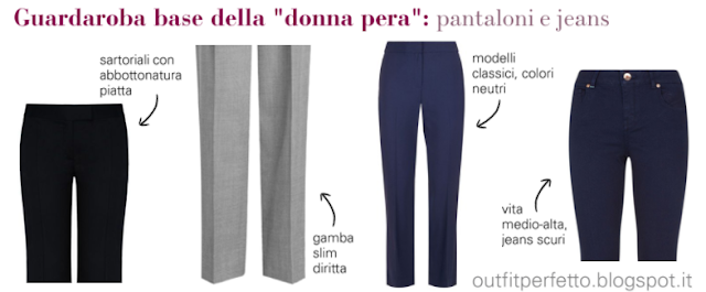 CONSULENZA DI MODA: guardaroba base della "donna pera"!