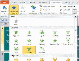 Add Animation in PowerPoint 2010 -1