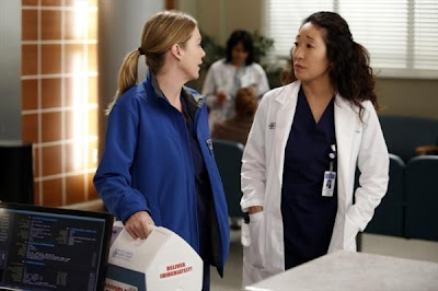 sandra oh & ellen pompeo in grey's anatomy