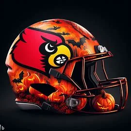 louisville cardinals halloween concept helmet