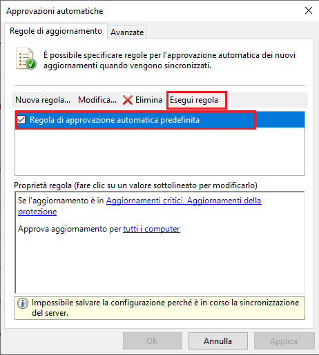 Regola di approvazione automatica