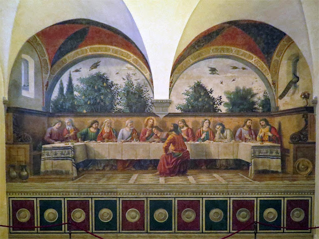 Ultima Cena, Last Supper by Domenico Ghirlandaio, Cenacolo di Ognissanti, Refectory of All-Saints, Florence