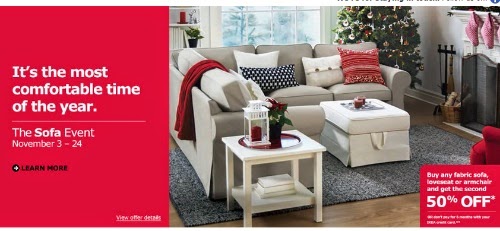 IKEA Sofa Event Buy 1 Get 1 50% Off Sofa, Loveseat or Armchair