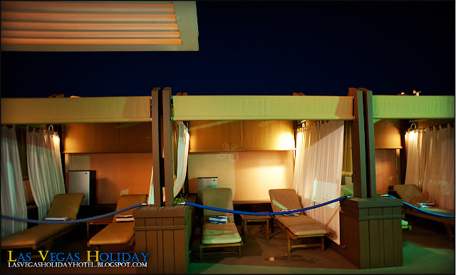 Cabanas at the pool of the Westin Casuarina Las Vegas Hotel, Casino & Spa