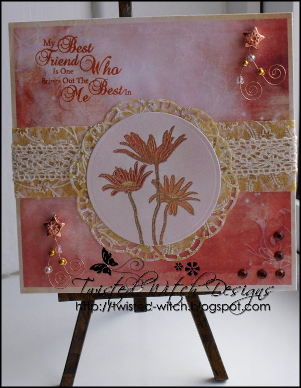 Orange Daises Easel