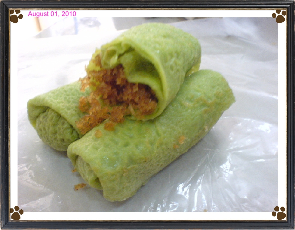 Sweet Potatoes : KUIH DADAR (Coconut Pancake)