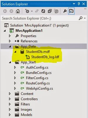 How to Create Database and Add in the MVC Application