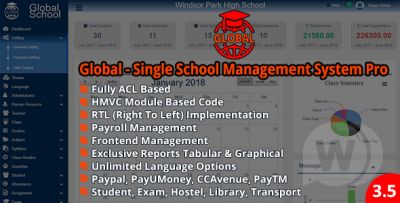 Global Single v4.5.0  school management system