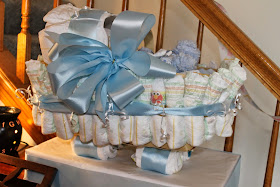 baby shower gift, baby shower diaper carriage, diaper creation