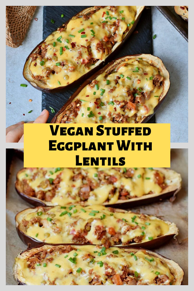 Vegan Stuffed Eggplant With Lentils