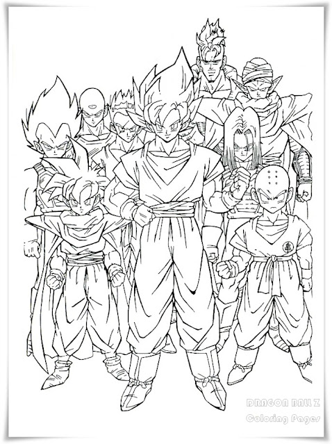 Dragon Ball Z Coloring Pages, Free, Printable, Piccolo, Goku, Vegeta, Gohan, Anime, Coloring Pages