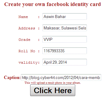 Cara Membuat ID Card Facebook