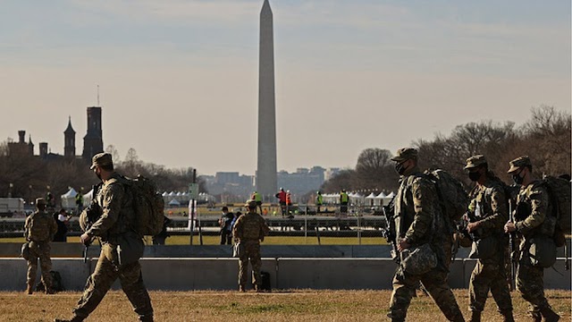 ABD Başkanlık Töreni'nde 21.000 Ulusal Muhafız Görevlendirildi.