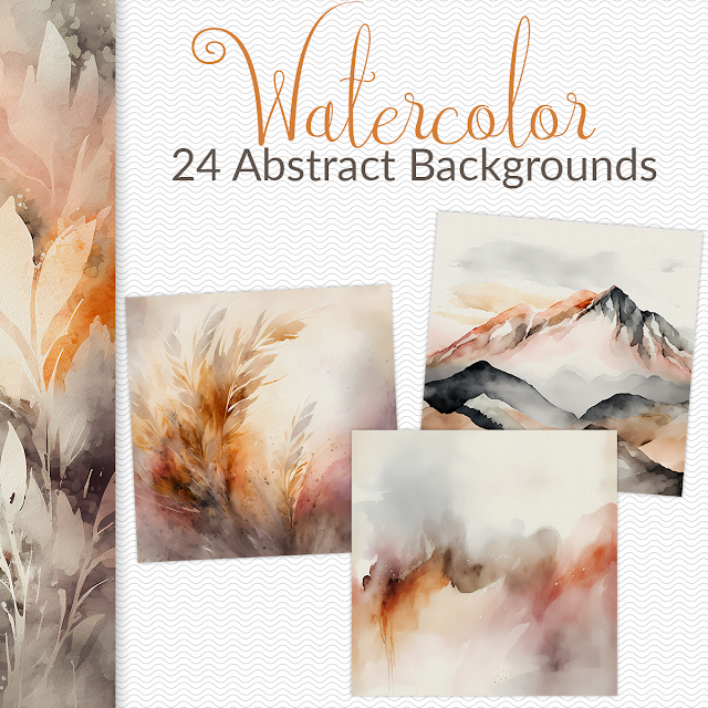 free watercolor background digital papers