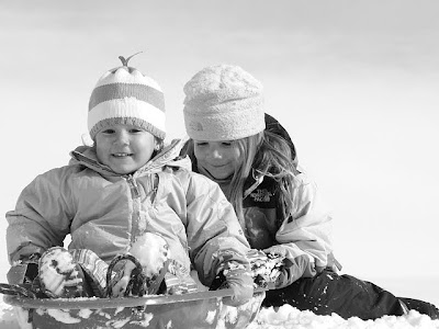 Bella and Ruby Sledding - Dec 26, 2009 - mitchkline.com