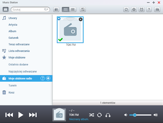 Stacja TOK FM dodana w Music Station