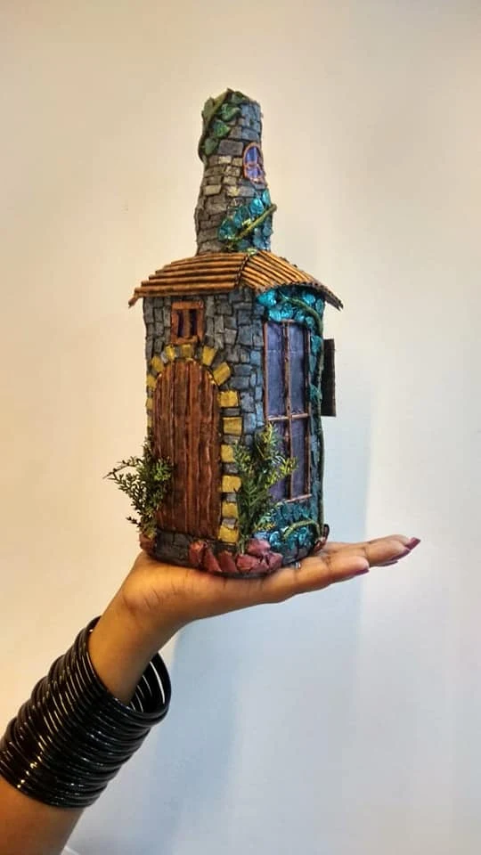 Bird house Bottle art