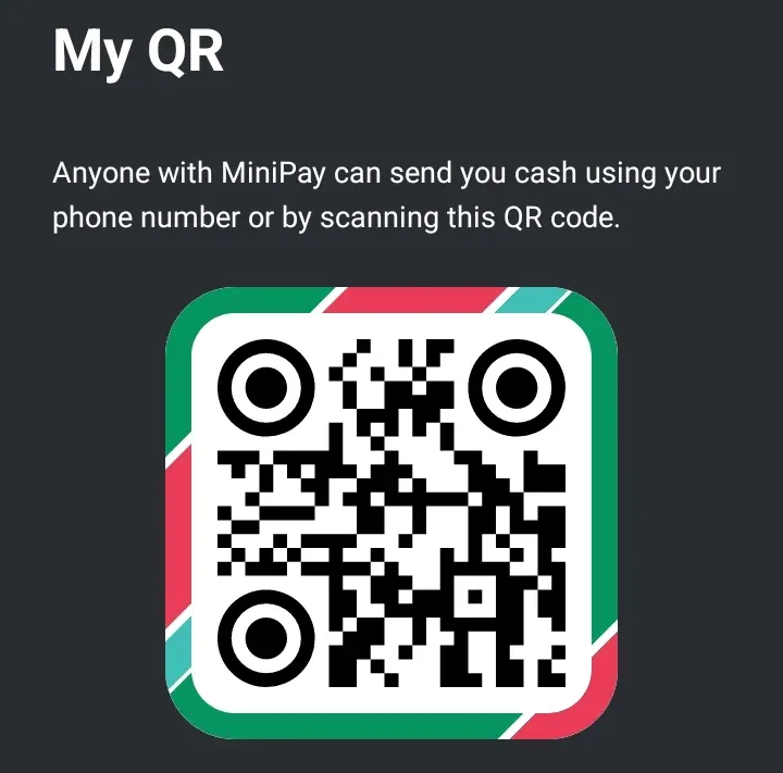 MiniPAY's My QR Code