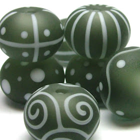 Etched Lampwork Glass Beads