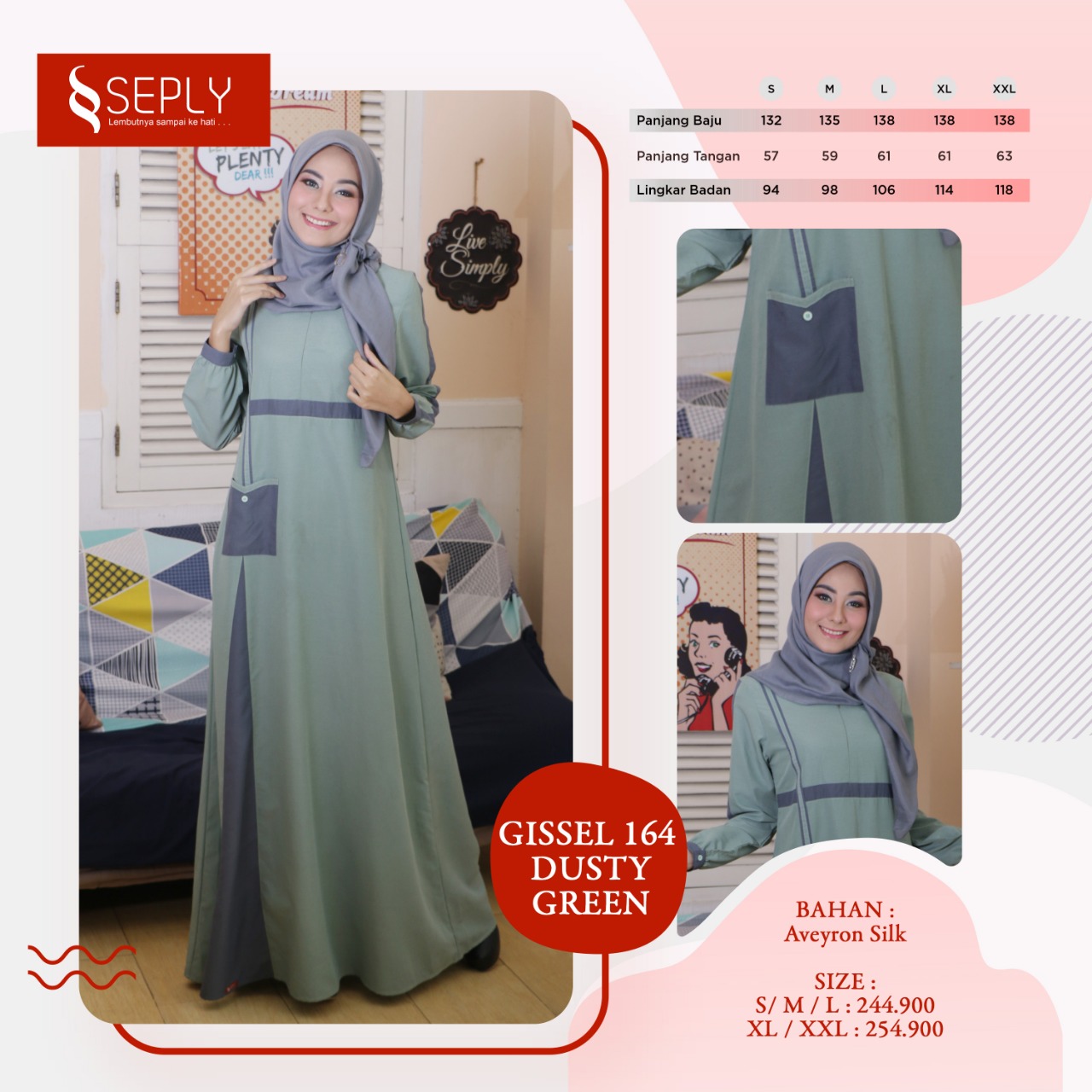 GAMIS BRANDED TERBARU SEPLY GISSEL 164, 165