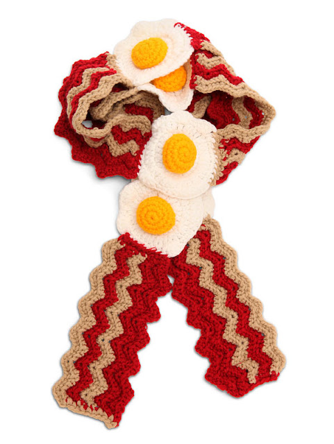 Bacon Egg Crocheted Scarf4