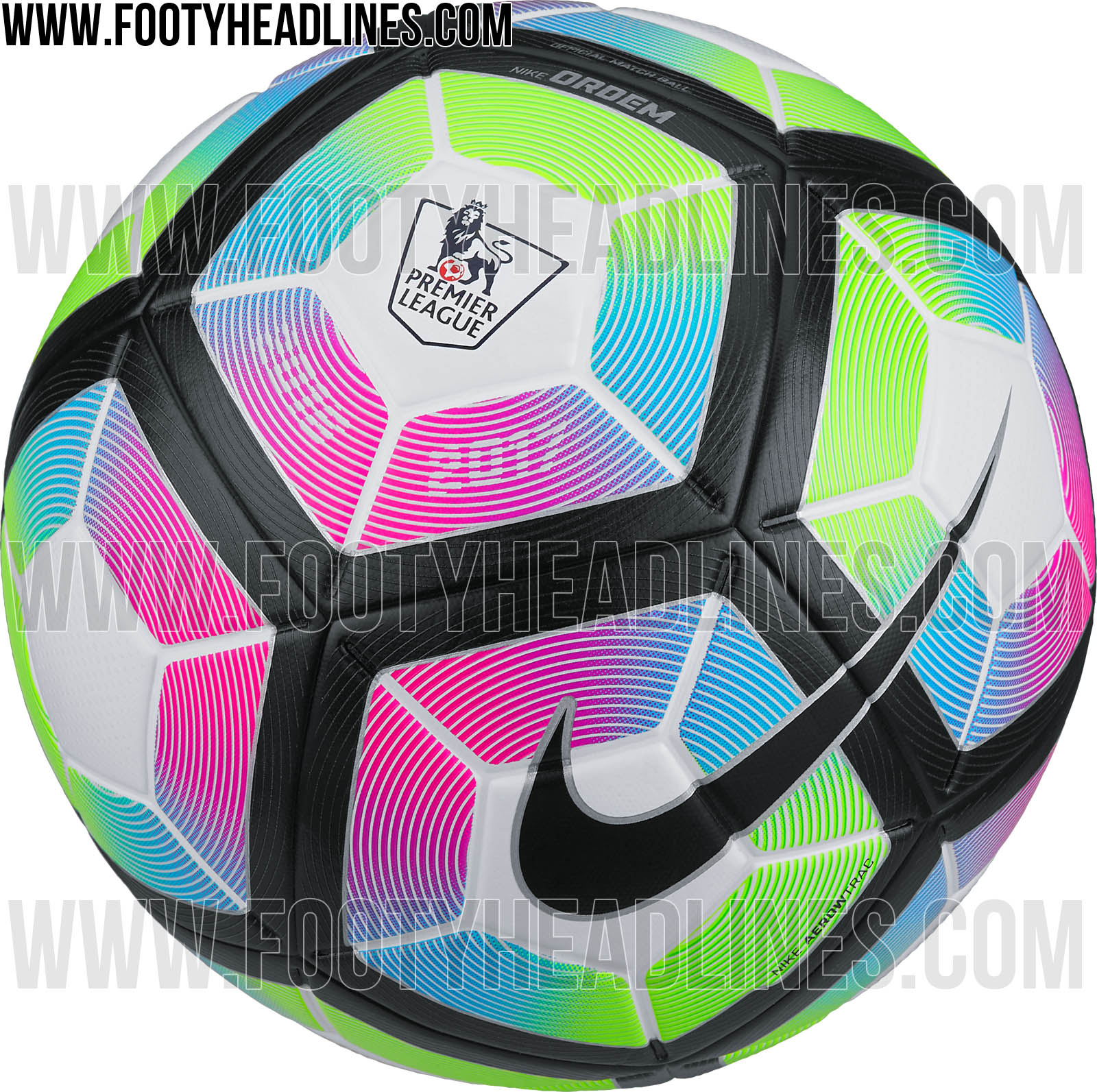 This is the new Nike Ordem 201617 Premier League Soccer Ball.