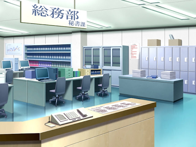 Japanese Unknown Office (Anime Background)