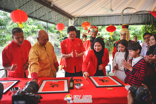 Chinese Calligraphy in conjunction with PETRONAS CNY Launch Event