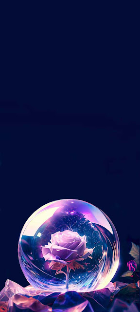 iPhone wallpaper crystal ball flower