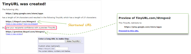 Preview-Destination-link-using-TinyURL